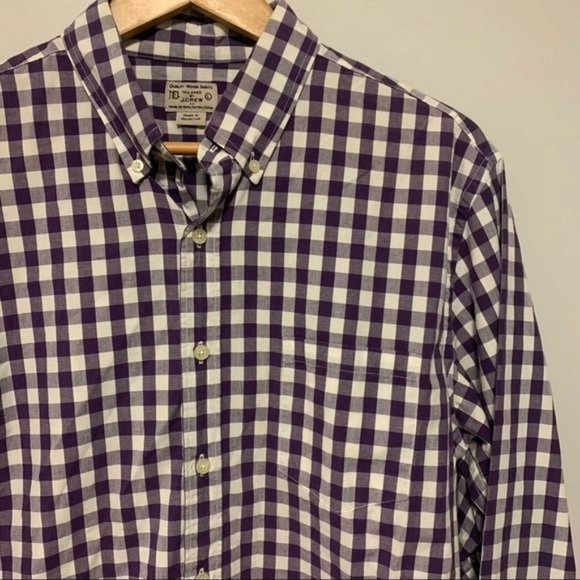 J.Crew 100% Cotton Men's Plaid Classic Button Down Shirt Large long sleeve L - Picture 10 of 11